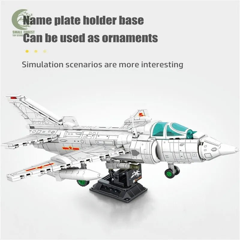 Sembo MOC Building Block Set: Q-5 Striker Aircraft Jet, Model 202157