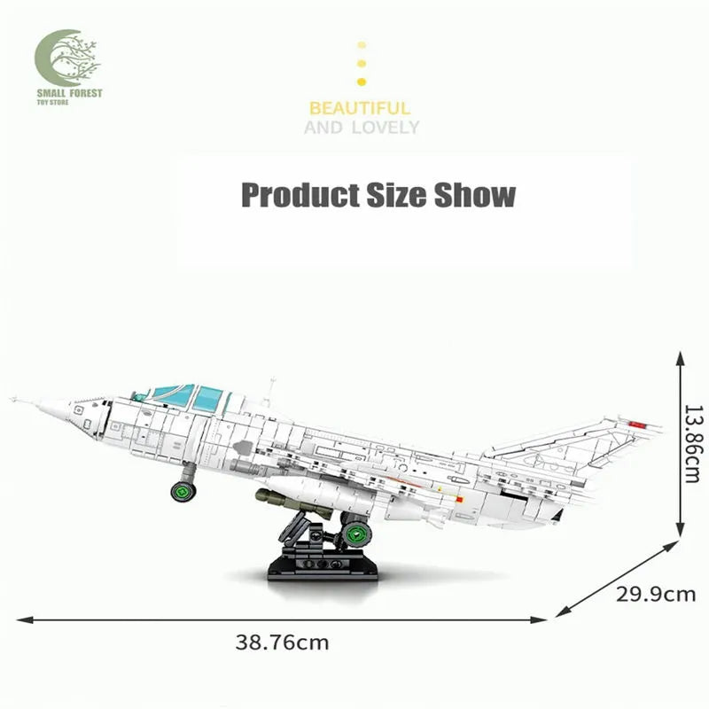 Sembo MOC Building Block Set: Q-5 Striker Aircraft Jet, Model 202157
