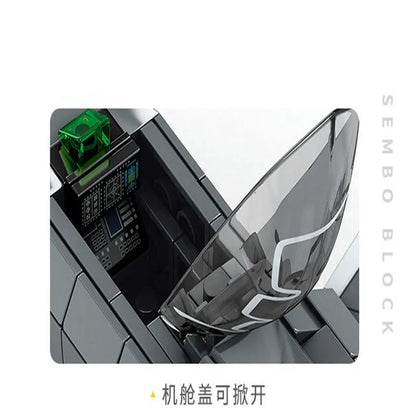 Sembo MOC Building Block Set: Stealth Aircraft J-20 Fighter Jet, Model 202128