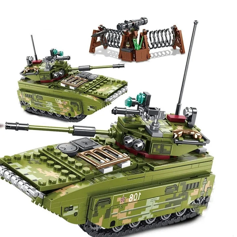 Sembo MOC Building Block Set: WW2 Amphibious Assault Vehicle, Model 105564