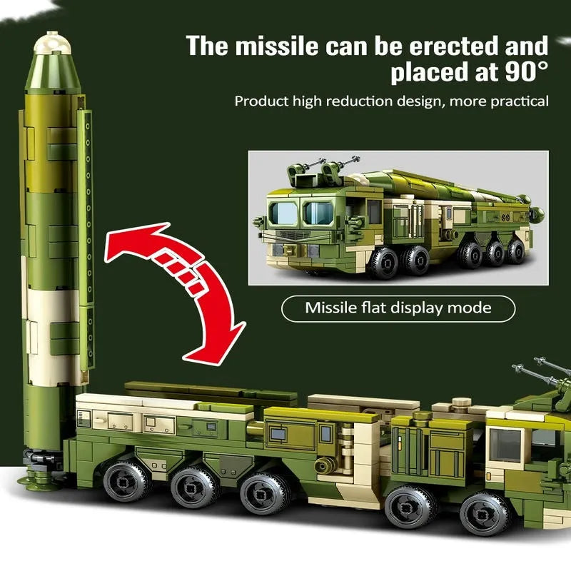 Sembo MOC Building Block Set: WW2 Anti Ship Missile Vehicle, Model 105596