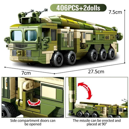 Sembo MOC Building Block Set: WW2 Anti Ship Missile Vehicle, Model 105596