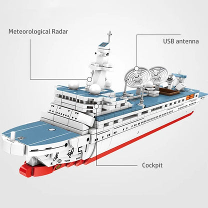 Sembo Building Block Set: Survey Vessel Sea Of Stars Research Ship, Model 203319