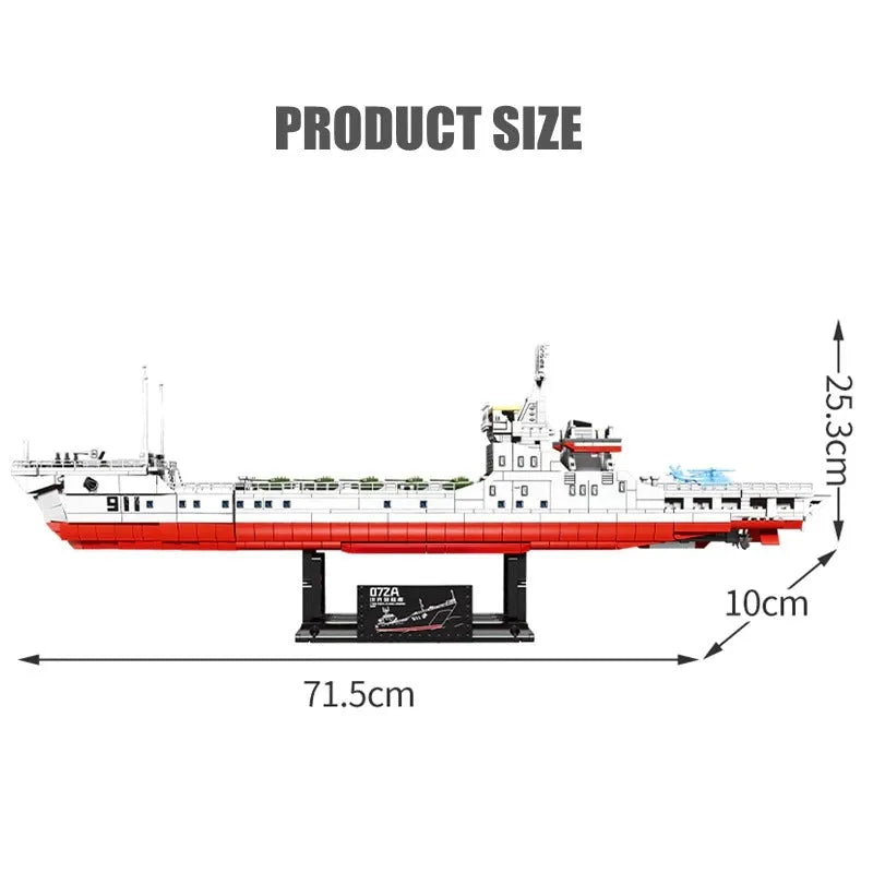 Sembo Building Block Set: Type 072A Tank Landing Warship, Model 105734