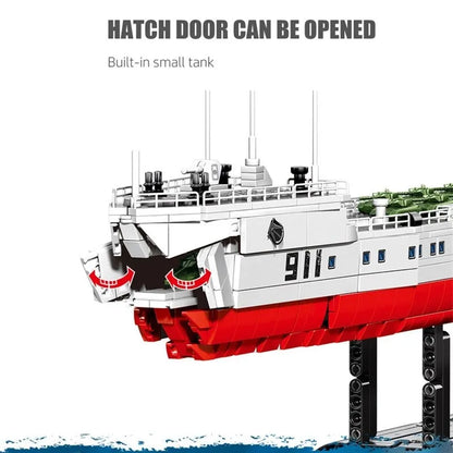 Sembo Building Block Set: Type 072A Tank Landing Warship, Model 105734