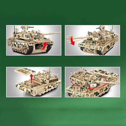 Sembo Building Block Set: WW2 99A Main Battle Tank, Model 203110