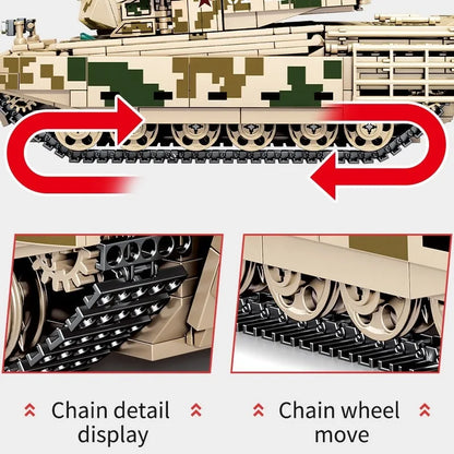Sembo Building Block Set: WW2 99A Main Battle Tank, Model 203110