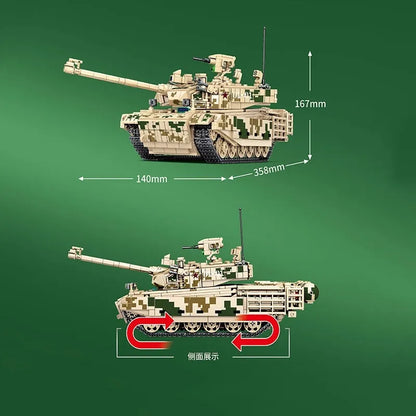 Sembo Building Block Set: WW2 99A Main Battle Tank, Model 203110