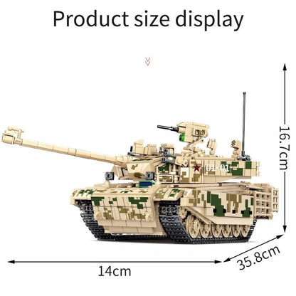 Sembo Building Block Set: WW2 99A Main Battle Tank, Model 203110