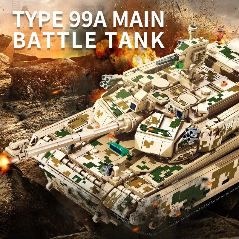 Sembo Building Block Set: WW2 99A Main Battle Tank, Model 203110