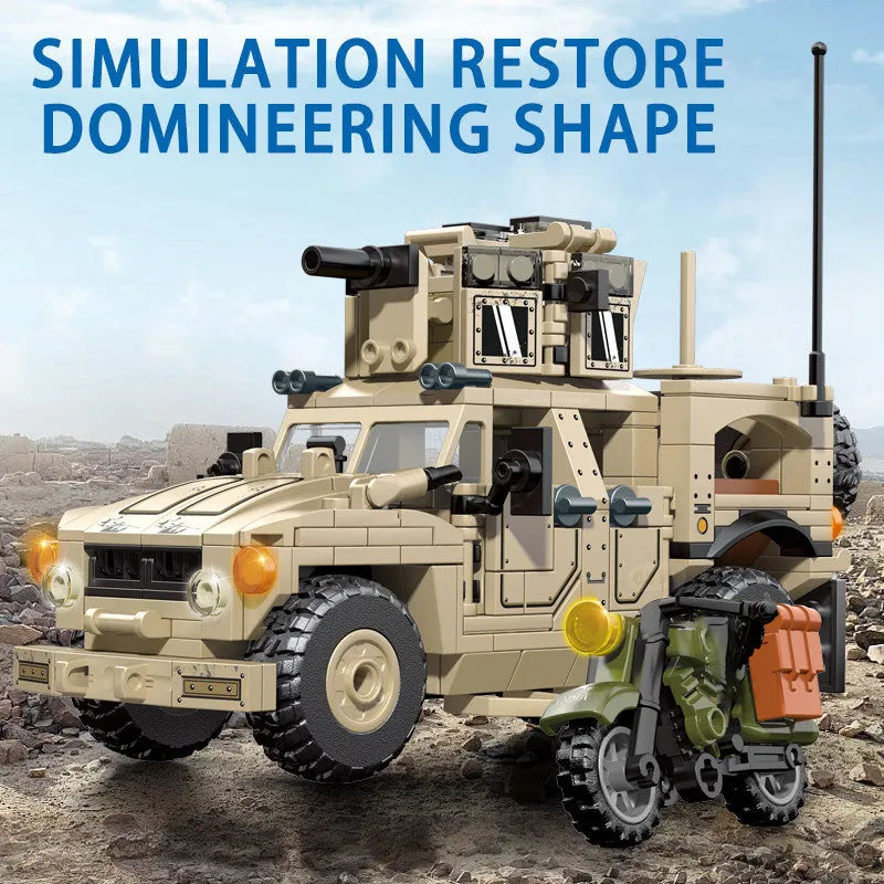 Sembo Building Block Set: WW2 M-ATV Mine Resistant Armed SUV, Model 207122