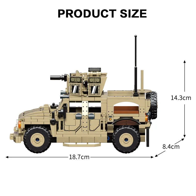 Sembo Building Block Set: WW2 M-ATV Mine Resistant Armed SUV, Model 207122