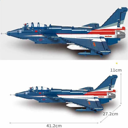 Sembo MOC Building Block Set: WW2 MOC J-10 Fighter Jet Aircraft, Model 202188