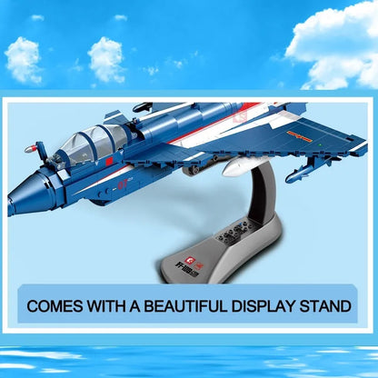 Sembo MOC Building Block Set: WW2 MOC J-10 Fighter Jet Aircraft, Model 202188