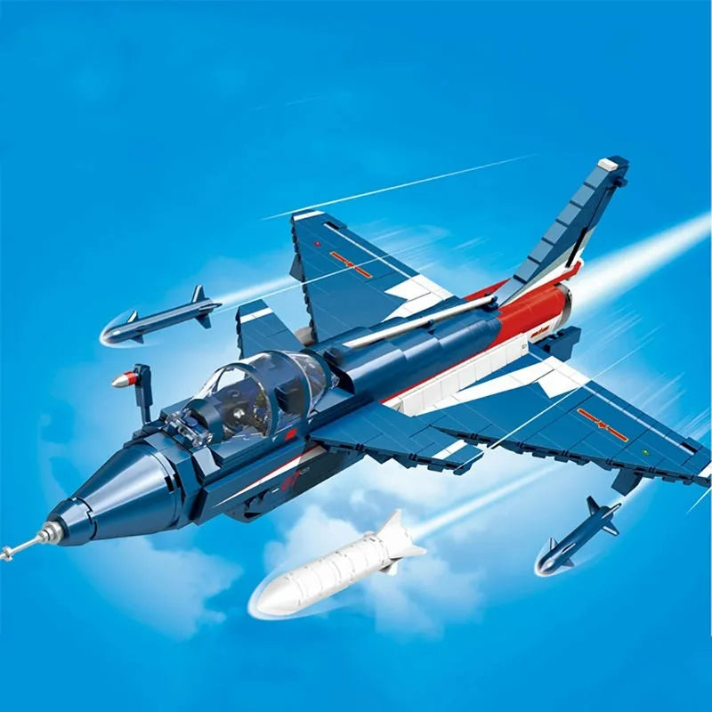 Sembo MOC Building Block Set: WW2 MOC J-10 Fighter Jet Aircraft, Model 202188