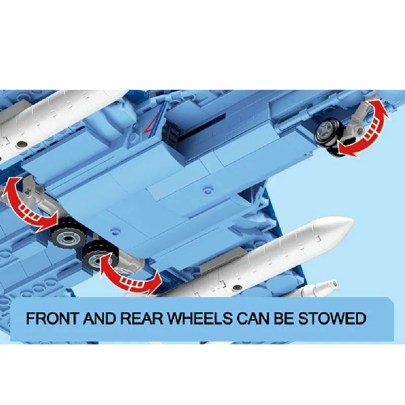Sembo MOC Building Block Set: WW2 MOC L-15 Fighter Jet Airplane, Model 202187