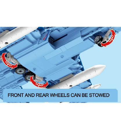 Sembo MOC Building Block Set: WW2 MOC L-15 Fighter Jet Airplane, Model 202187