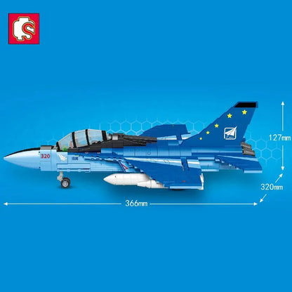 Sembo MOC Building Block Set: WW2 MOC L-15 Fighter Jet Airplane, Model 202187
