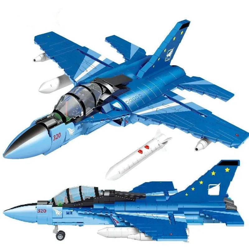 Sembo MOC Building Block Set: WW2 MOC L-15 Fighter Jet Airplane, Model 202187