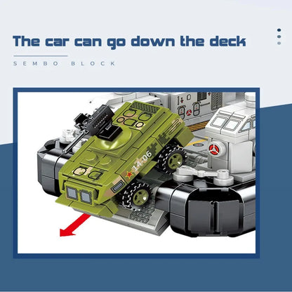 Sembo Building Block Set: WW2 NAVY Type 726 Hovercraft, Model 202048