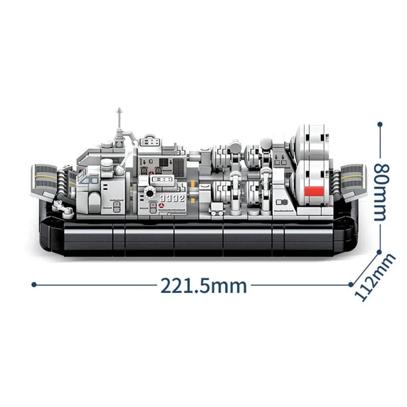 Sembo Building Block Set: WW2 NAVY Type 726 Hovercraft, Model 202048