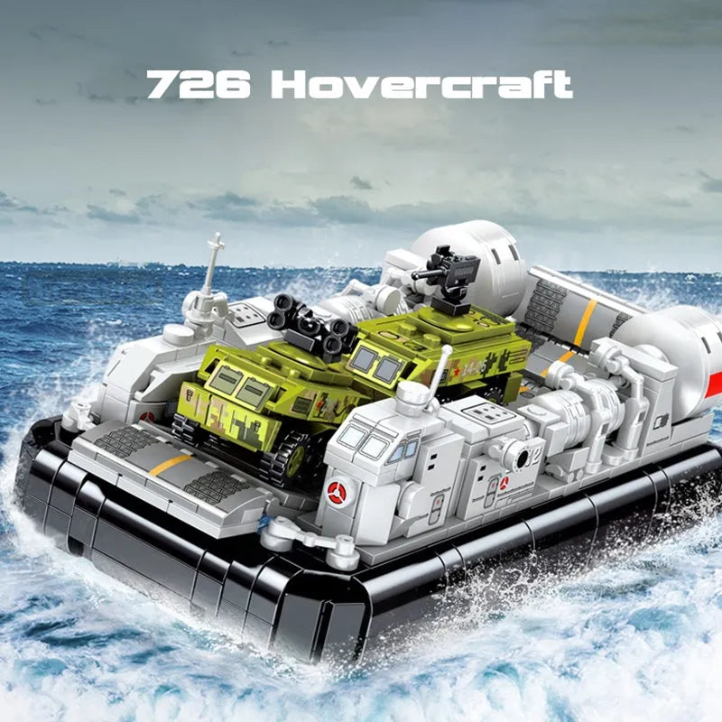 Sembo Building Block Set: WW2 NAVY Type 726 Hovercraft, Model 202048