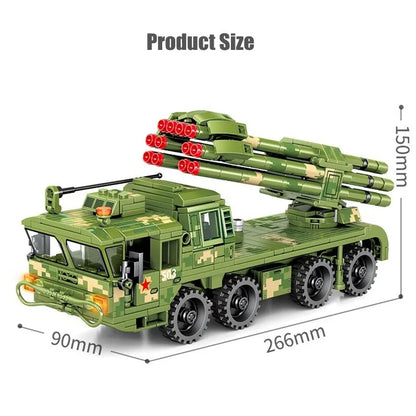 Sembo Building Block Set: WW2 PHL-03 Self Propelled Rocket Launcher, Model 203109