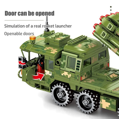 Sembo Building Block Set: WW2 PHL-03 Self Propelled Rocket Launcher, Model 203109