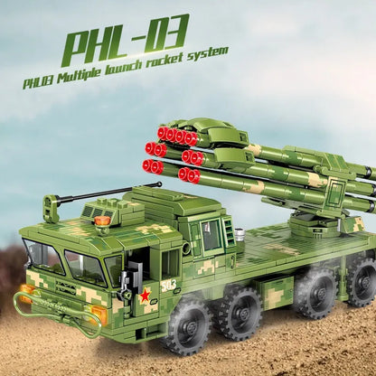 Sembo Building Block Set: WW2 PHL-03 Self Propelled Rocket Launcher, Model 203109