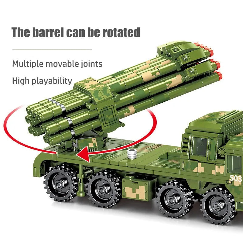 Sembo Building Block Set: WW2 PHL-03 Self Propelled Rocket Launcher, Model 203109