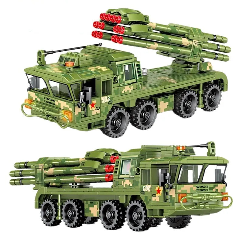 Sembo Building Block Set: WW2 PHL-03 Self Propelled Rocket Launcher, Model 203109