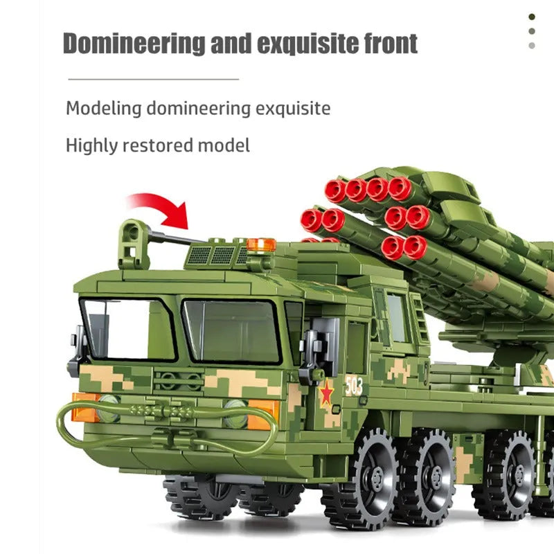 Sembo Building Block Set: WW2 PHL-03 Self Propelled Rocket Launcher, Model 203109