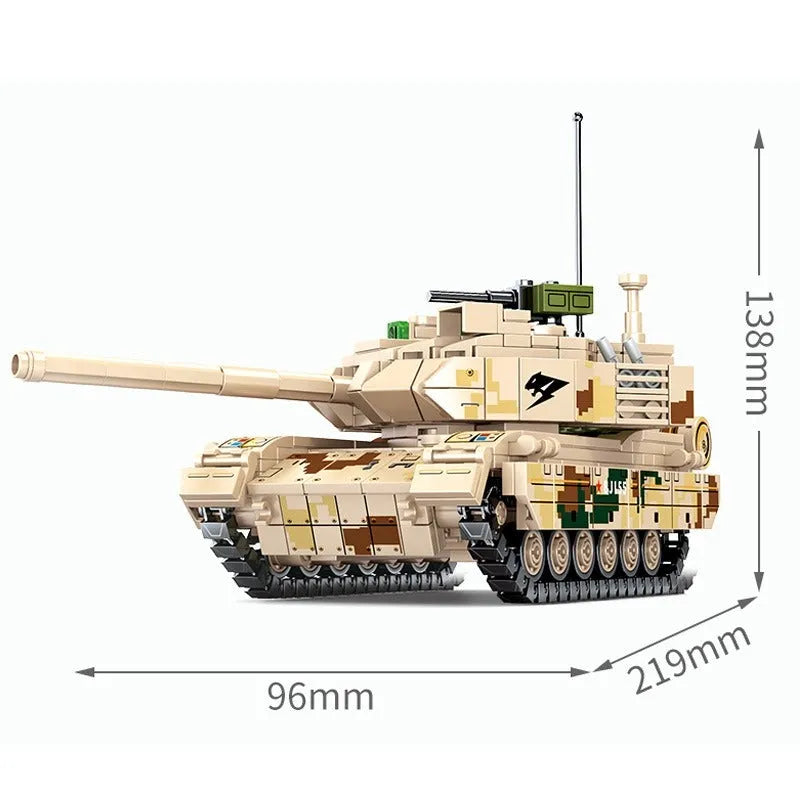 Sembo Building Block Set: WW2 Type 15 Light Battle Tank, Model 203107