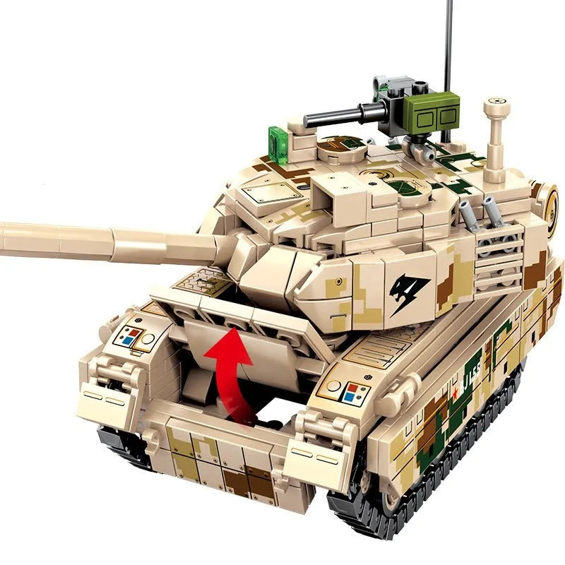 Sembo Building Block Set: WW2 Type 15 Light Battle Tank, Model 203107