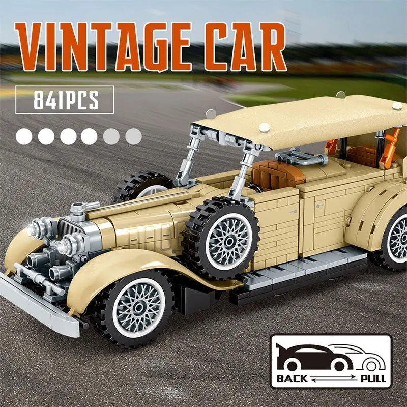 Sembo MOC Building Block Set: 701900 Vintage Retro Classic Car