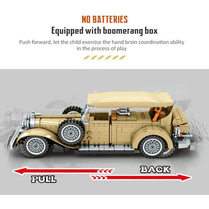Sembo MOC Building Block Set: 701900 Vintage Retro Classic Car