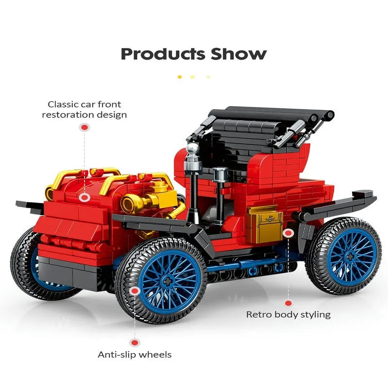 Sembo MOC Building Block Set: 705400 Vintage Classic Retro Car
