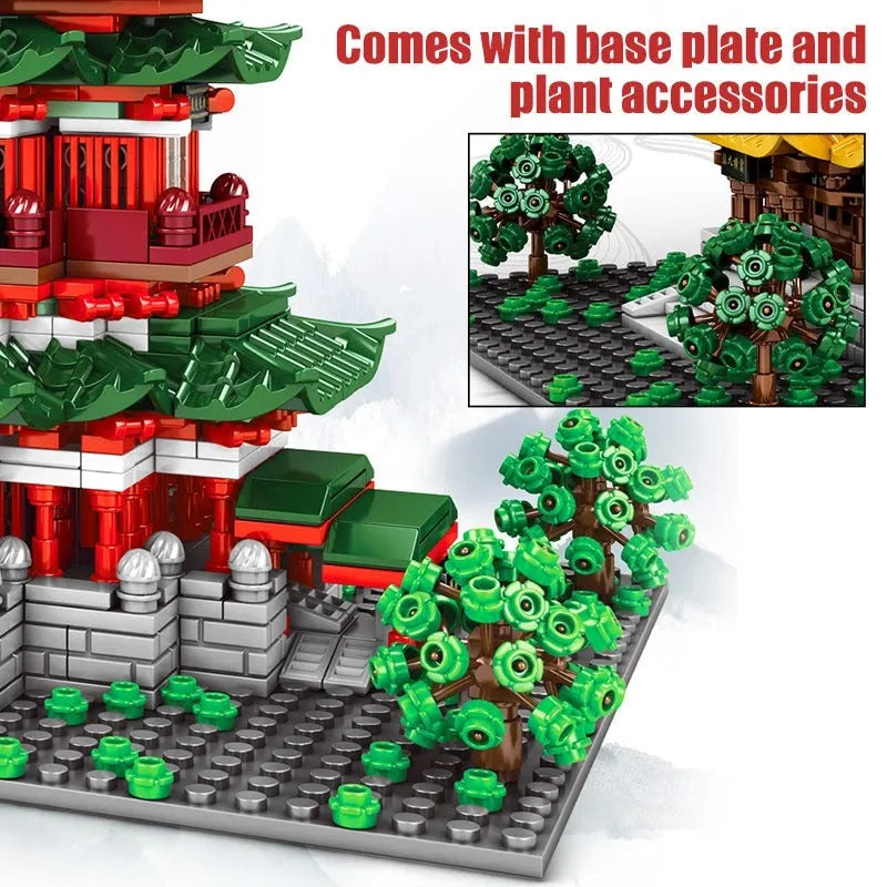 Sembo MOC Building Block Set: Prince Pavilion House LED, Model 601141