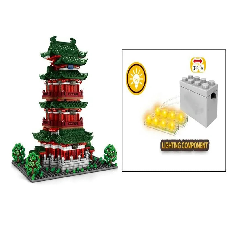 Sembo MOC Building Block Set: Prince Pavilion House LED, Model 601141