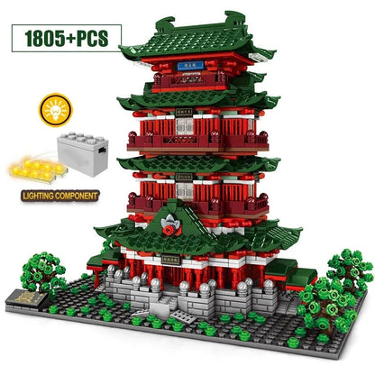 Sembo MOC Building Block Set: Prince Pavilion House LED, Model 601141