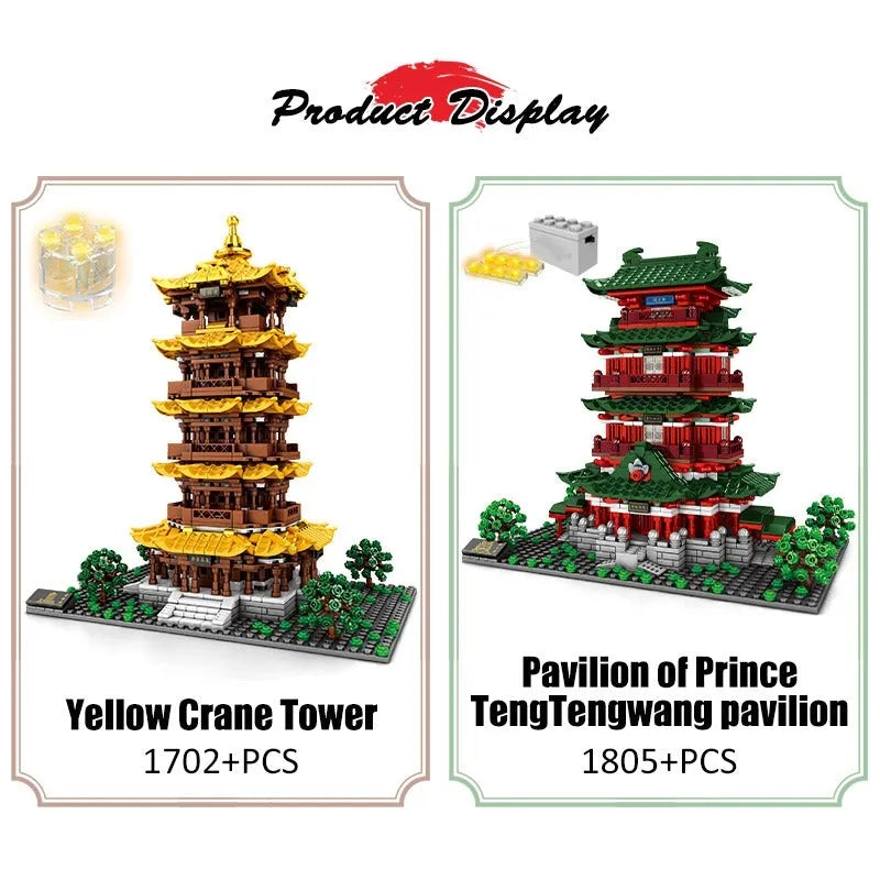 Sembo MOC Building Block Set: The Yellow Crane Tower, Model 601140
