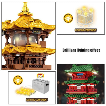 Sembo MOC Building Block Set: The Yellow Crane Tower, Model 601140