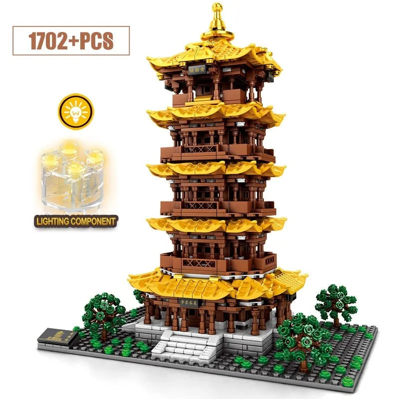 Sembo MOC Building Block Set: The Yellow Crane Tower, Model 601140