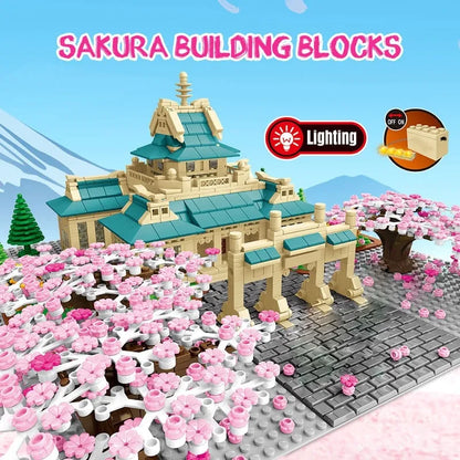 Sembo MOC Building Block Set: Cherry Blossom Season Tree House, Model 601079