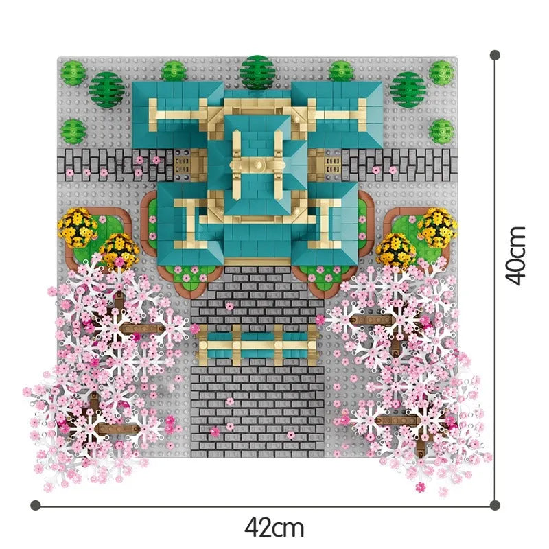 Sembo MOC Building Block Set: Cherry Blossom Season Tree House, Model 601079