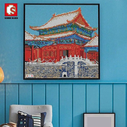 Sembo MOC Building Block Set: Forbidden City Picture Frame, Model 608006