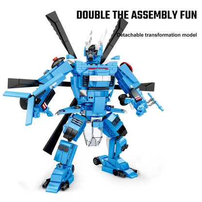 Sembo MOC Building Block Set: H-92 Armed Helicopter Mecha Robots, Model 207055