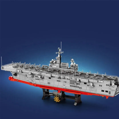 Sembo MOC Building Block Set: Helicopter Landing Dock Carrier, Model 202002