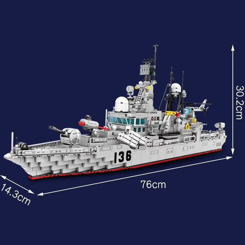 Sembo MOC Building Block Set: Navy 956 Destroyer Battleship, Model 202060