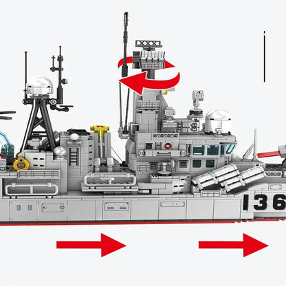 Sembo MOC Building Block Set: Navy 956 Destroyer Battleship, Model 202060
